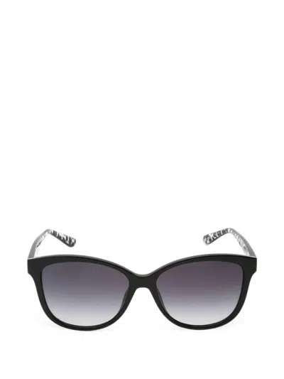 Guess Usa Rectangle-frame Sunglasses In Black