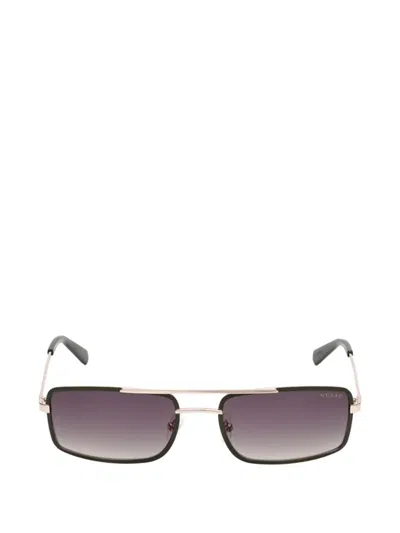 Guess Usa Rectangle-frame Sunglasses In Gold