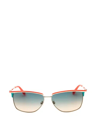 Guess Usa Rectangle-frame Sunglasses In Blue