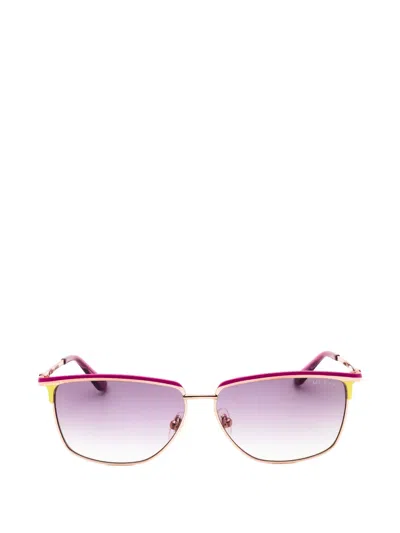 Guess Usa Rectangular-frame Sunglasses In Transparent