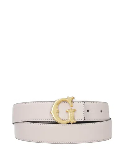 Guess Usa Reversible G-logo Belt In Purple