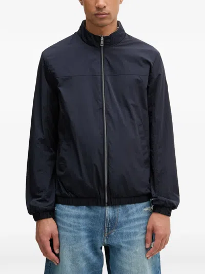 Guess Usa Reversible Zip-up Jacket In Blue