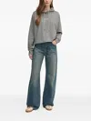 Guess Usa Rhinestone-embellished Hoodie In Gray