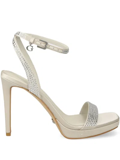 Guess Usa Rhinestone Strap Sandals In Neutral