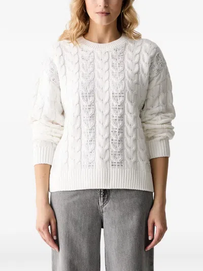 Guess Usa Rhinestone-embellished Sweater In Neutral
