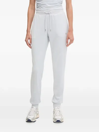 Guess Usa Rhinestone-logo Track Pants In Blue