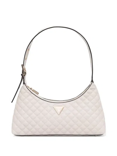 Guess Usa Rianee Eco Quilted Shoulder Bag In Neutrals