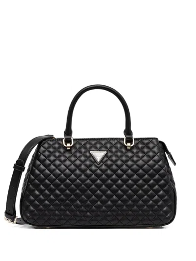Guess Usa Rianee Quilted Tote Bag In Black