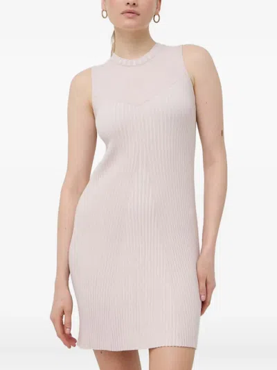 Guess Usa Ribbed Appliqué Dress In Pink