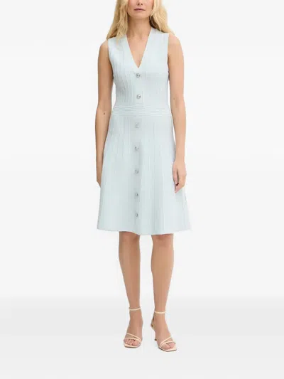 Guess Usa Ribbed-knit Button-down Mini Dress In Multi