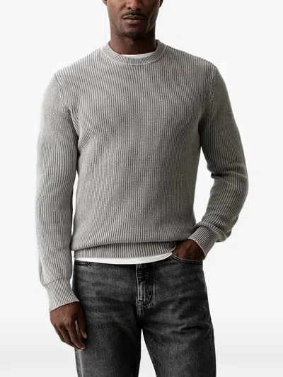 Guess Usa Ribbed-knit Crew-neck Sweater In Multi