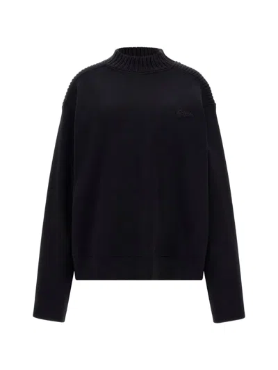Guess Usa Ribbed-knit Panel Sweatshirt In Blue