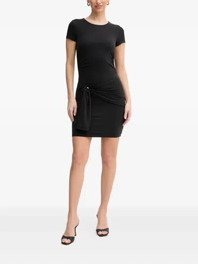 Guess Usa Ring-detail Mini Dress In Black