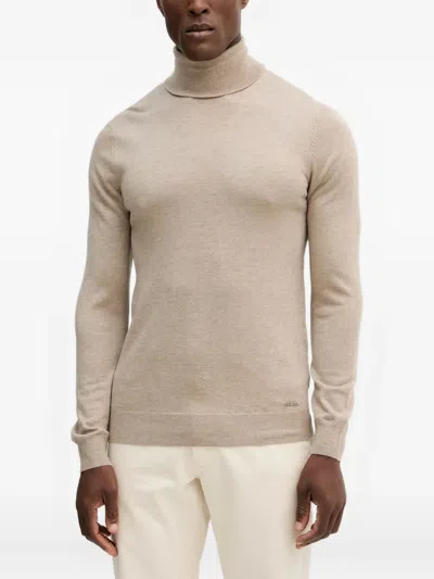 Guess Usa Roll-neck Sweater In Neutral