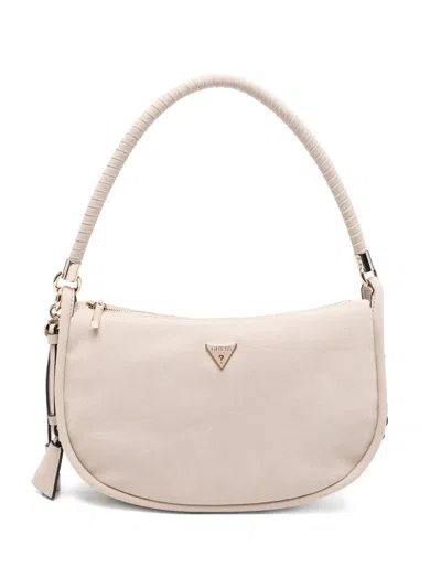 Guess Usa Rolled Handle Shoulder Bag In Neutral