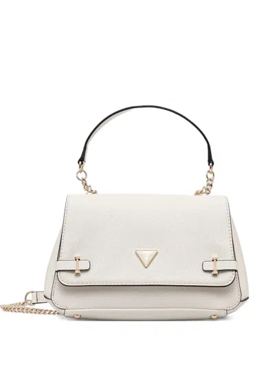 Guess Usa Rosalba Chain Triangle Cross Body Bag In White