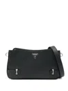 Guess Usa Rosalba Saffiano Logo-plaque Cross Bag In Black