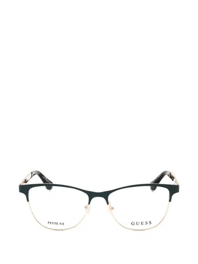 Guess Usa Round-frame Glasses In Gold