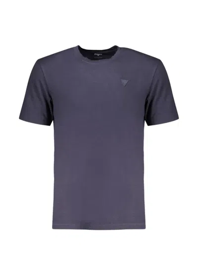 Guess Usa Round-neck Short-sleeve T-shirt In Blue