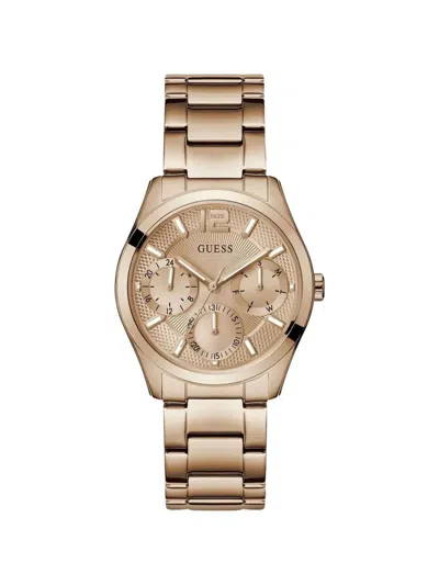 Guess Usa Round-shape 38mm Watch In Brown
