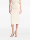 Guess Usa Ruched-back Midi Pencil Skirt In Neutral