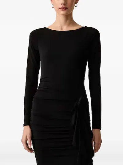 Guess Usa Ruched Cut-out Mini Dress In Black