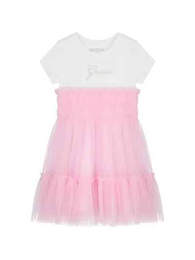 Guess Usa Kids' Ruffled Dress In Pink