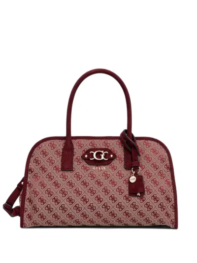 Guess Usa Samantha Logo Handbag In Red