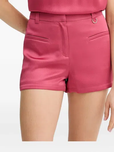 Guess Usa Satin Shorts In Pink