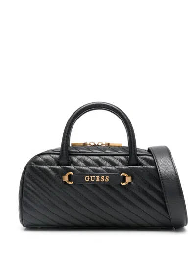 Guess Usa Sela Box Tote Bag In Black