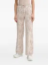 Guess Usa Sequin-embellished Drawstring Track Pants In Neutral