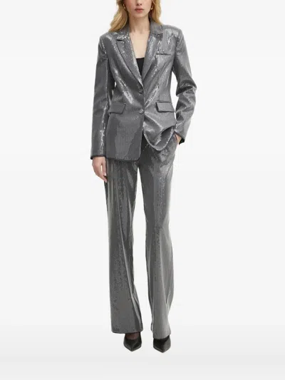 Guess Usa Sequin-embellished Single-breasted Blazer In Gray