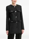 Guess Usa Sequin-embellished Tweed Jacket In Black