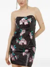 Guess Usa Sequin Floral Dress In Black