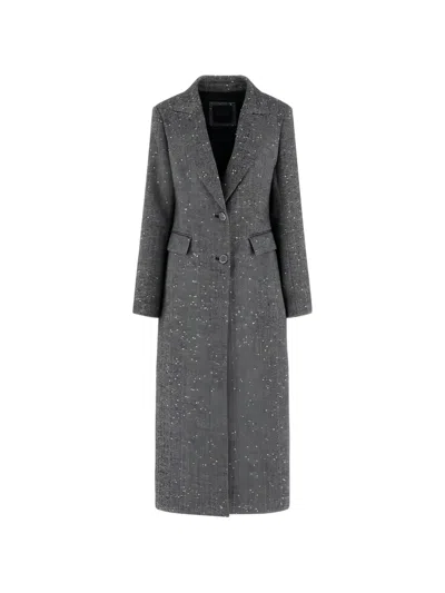 Guess Usa Sequin-embellished Coat In Gray