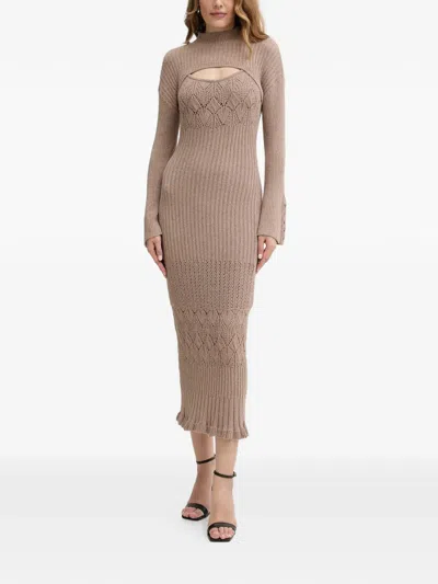 Guess Usa Shinju Midi Dress In Neutral