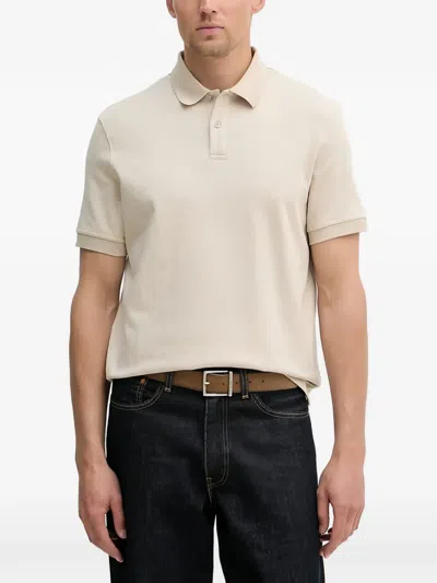 Guess Usa Short Sleeve Polo Shirt In Neutral