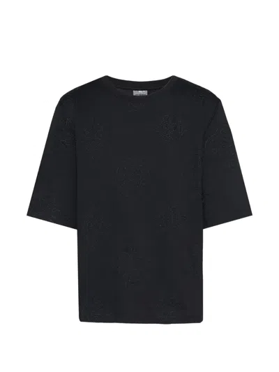 Guess Usa Short-sleeve Patterned T-shirt In Black