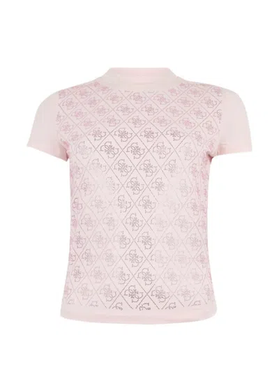 Guess Usa Short-sleeve T-shirt In Pink