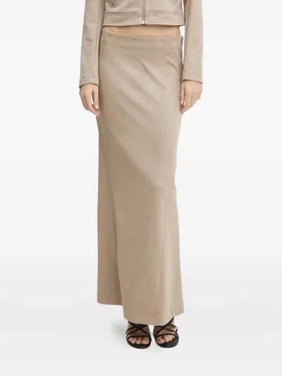 Guess Usa Side-seam Maxi Skirt In Neutral