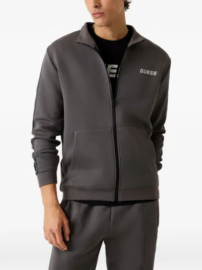 Guess Usa Side-logo Sweatshirt In Gray