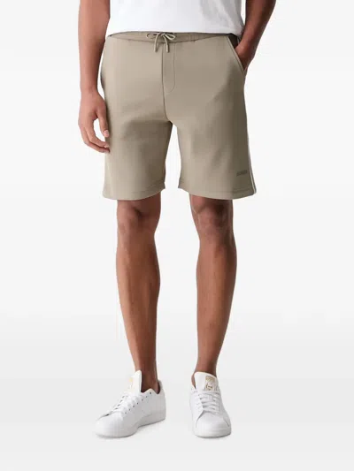 Guess Usa Side-stripe Drawstring Track Shorts In Multi