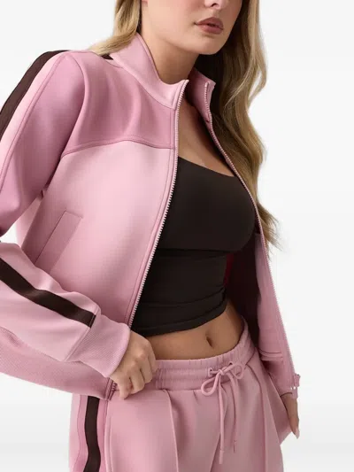 Guess Usa Side-stripe Sweatshirt In Pink