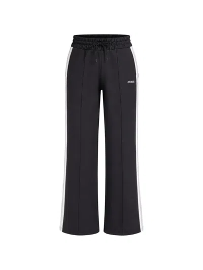 Guess Usa Side-stripe Track Pants In Black