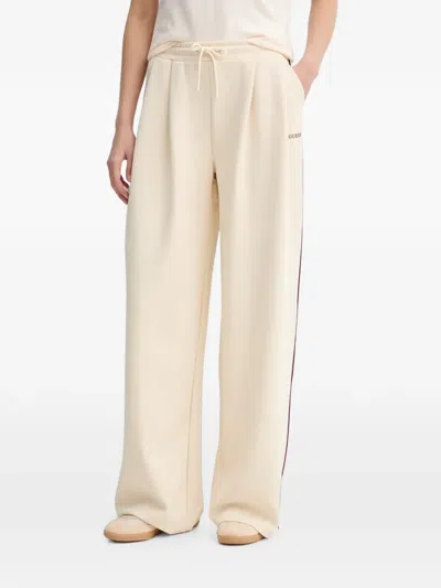 Guess Usa Side-stripe Track Pants In Neutral