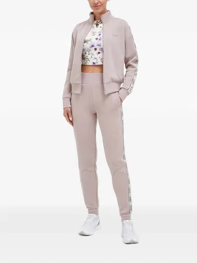 Guess Usa Side-stripe Track Pants In Pink