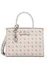 Guess Usa Silia 2 Monogram Charm Tote Bag In Neutral
