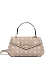 Guess Usa Silia 4g Monogram-pattern Tote Bag In Neutral