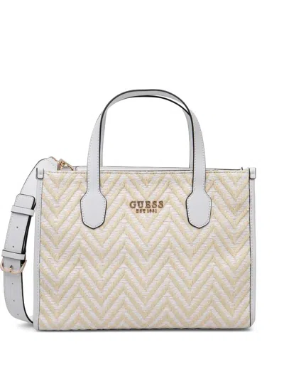 Guess Usa Silvana Tote Bag In White