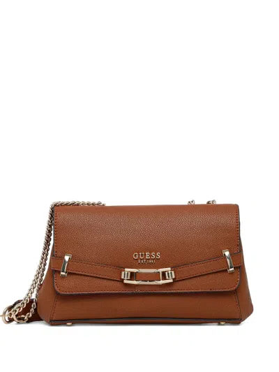 Guess Usa Silvye Shoulder Bag In Brown